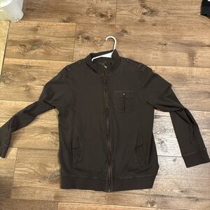 Ted Baker Men's Dark Brown Zip-Up Sweater